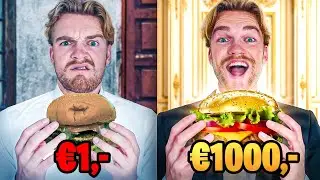 1 Euro VS 1000 Euro Hamburger **CHALLENGE**