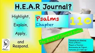 Psalms Chapter 110 New Living Translation - HEAR Journaling, You can do it!