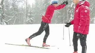 Dobbel tak med fraspark for bedre skiteknikk