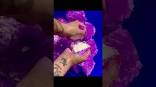 Baby Oil on Neon Purple Pasted Gym Chalk