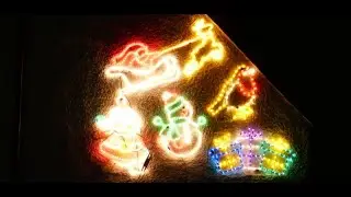 Outdoor Christmas Lights On Visit To A Garage In Scone By Perth Perthshire Scotland