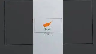 Flag in the style of Cyprus | flag of cyprus | cyprus flag drawing 🇨🇾 #flagdrawing  #shortsfeed