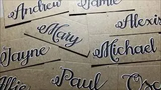 How to make Wedding place cards // Wedding calligraphy // 5000 subscribers special