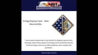 2 Flags Display Case, Dual Flag Display Case, Large Flag Display Case, Multi Flag Frame,