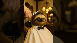 Happy Sloth gets a Haircut #ChillGrooming #FunnyAnimals