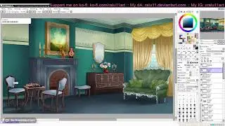 Drawing Visual novel art - Elegant interior design part 2