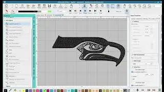SEAHAWKS digitizing results Hatch3 #Embroidery   #patchwork #hatch #digitizing #JSN #mightyhoop