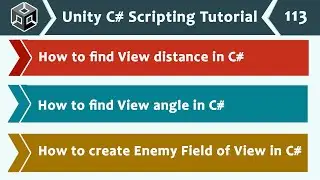 Implement Enemy Field of View Logic - Unity C# Scripting Tutorial 113 🚀