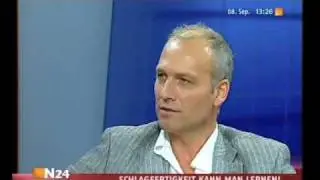Matthias P&ouml;hm bei N24 live! - Schlagfertigkeitstraining