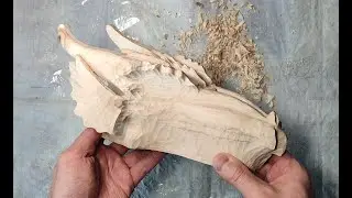 Как вырезать Дракона / Carved Wooden Dragon
