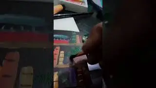 library painting on bookmark pad😍🎨 #gouachepainting #shorts