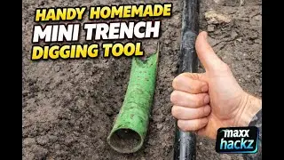 Handy Homemade mini trench digging tool, easy and cheap to make. check it out MAXX HACKZ