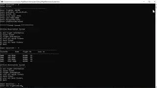 C++ AIRLINE reservation system demo