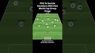PSG Vs Seattle Sounders 2025 Club World Cup Group Stage #soccer #tactics