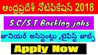 ap sc st backlog posts 2018 group 4 notification || typists and junior assistants