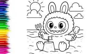 Labubu Doll Drawing Painting and Coloring For kids and Toddlers | 101