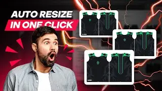 Auto resize in one click for sublimation using Photoshop