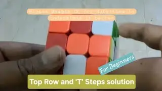 Rubik's Cube 3x3 Solution and Tips for Top and T row first line  💯 #viral #video #rubikcube #puzzle 