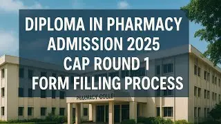 D. Pharmacy Cap Round 1 Form Filling Process | College Option Form | D. Pharmacy Admission 2025 |