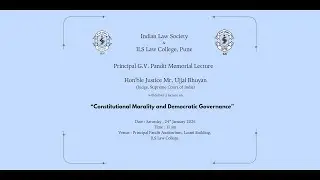 Prin. G.V. Pandit Memorial Lecture by Hon’ble Justice Mr. Ujjal Bhuyan