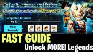 Unlock MORE Legends Mission Keys FAST! GO FOR IT Intermediate Mission Guide | DB Legends