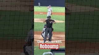 Roboump, the future of ⚾️.  Ump calls strike-Automated Ball Strike system says Ball. Baseball 2023