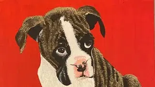 A boxer dog  #boxerdog  #acrylicpainting #art #artistsofyoutube