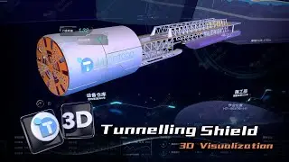 3D/Data Visualization of Tunnelling Shield Machine | Visualisation 3D d'une machine &agrave; tunnelier