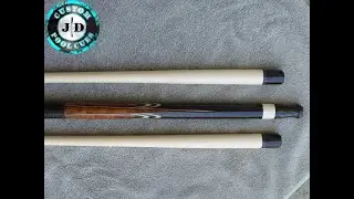 JD Custom Cues - 2012 Ebony & Amboyna Points & Butterflies