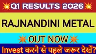 Rajnandini Metal Q1 Results 2021 🔴 Rajnandini Metal Result Today 🔴Rajnandini Metal Share Latest News
