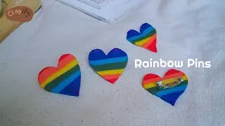 rainbow pins diy polymer clay Handmade Pin Tutorial