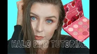 HALO EYE TUTORIAL| COLOURPOP FEM ROSA 'SHE' PALETTE|COLOURPOP X Karrueche