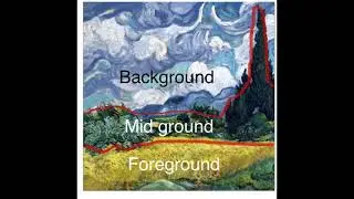 Landscape Drawing- create depth using foreground, mid ground, background.