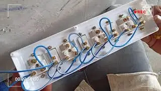 how to make in 8way gang box's extension box,4swich and 4socket conection Bord..