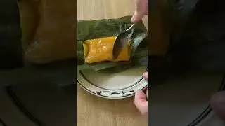 Pumpkin Cake In Banana Leaf