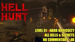 Dread Templar / Hell Hunt DEMO - Level 01 - All Secrets No Commentary 4K