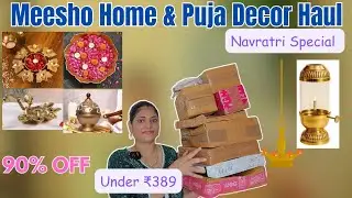 Huge Meesho Home & Puja Decor Haul | Navratri Special Mandir Decor Haul Under ₹ 389 
