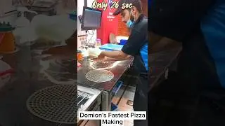 DOMINOS PEPPERONI FASTEST PIZZA MAKING #viral #dominos #shortsview #dominospizza