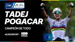 POGACAR, EN&Eacute;SIMO RECITAL | EUROPEO DE CICLISMO 2025 | V&Iacute;DEO RESUMEN Y HIGHLIGHTS