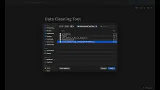 Data Cleaning Tool