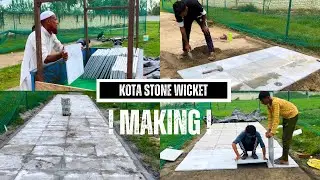 Making of Kota Stone Practice Wicket ! Nalanda Cricket Academy ! Cricket Zone !