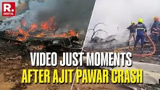 BREAKING: First Visuals Of Deputy CM Ajit Pawar's Crash Landing In Baramati | Maharashtra