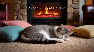 Gentle Evening Guitar with a Sleeping Cat | Cozy Home Music