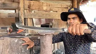 THIS STREET BLACKSMITH TRIES TO MAKE A KATANA SWORD FOR THE FIRST TIME