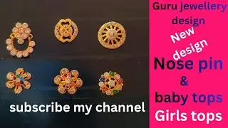 Gold Nose Pin, Baby Tops, Girls Tops | Stone & Plain | Guru Jewellery Design #trending #viral 
