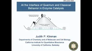 Judith Klinman, 2022 G.N. Lewis Lecture