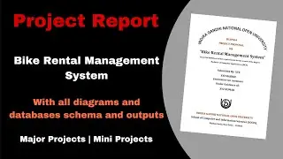 Bike Rental Management System Project Report | how to make project report in Hindi