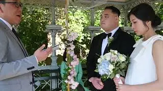 Central Park wedding ceremony by Wedding Packages NYC in Ladies Pavilion.