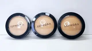 sephora collection microsmooth multi-tasking baked face powder foundation (33 honey/30 sand/15 nude)