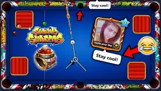 8 Ball Pool - She is saying STAY COOL But I Shocked Her! 🔥 Subway Surfer 100M Table + New Ring
